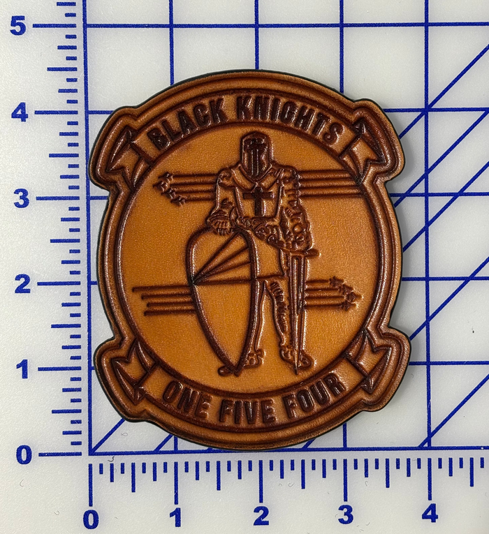Officially Licensed US Navy VF-154 Black Knights Hand Painted Leather Patch