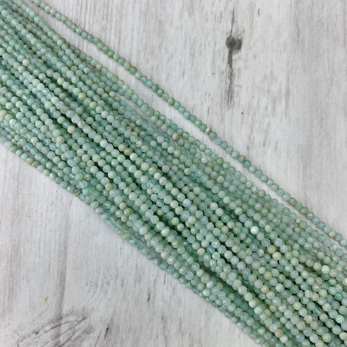 Amazonite Gemstone Rondelle - 2mm - The Bead N Crystal & Enclave Gems