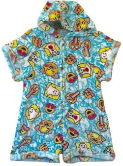 Blue Snap Chat Romper