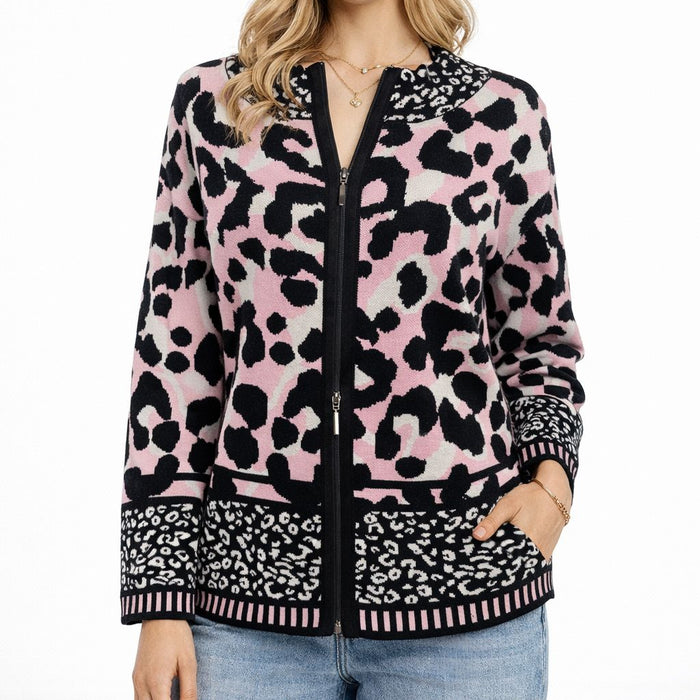 Blush Animal Knit Cardigan (Gordon Smith)