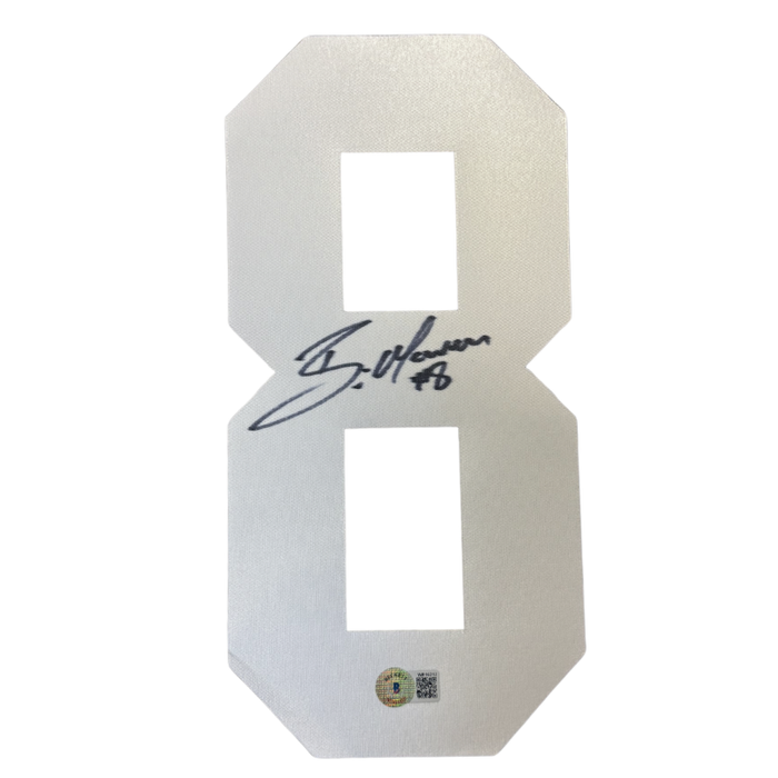 Brian Moorman Signed White Pro-Style Jersey Number #8
