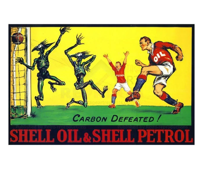 Carbon Defeated, Shell Oil, 1928 - VINTAGEARTREPRINTS.COM