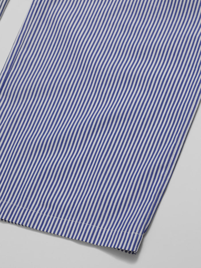 Cotton Lounge Pants in Blue & White Stripe