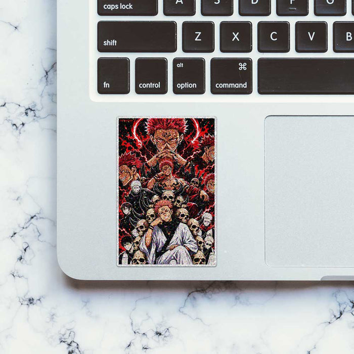 Dark Manga Skull Squad Glitter Sticker - Glitter Stickers | STICK IT UP