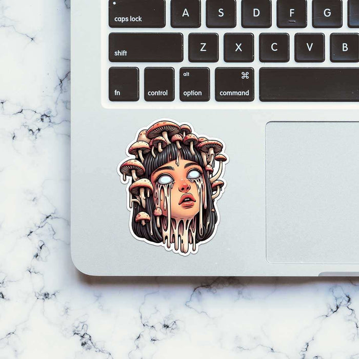 Drippy Mashroom Girl Sticker - Stickers | STICK IT UP