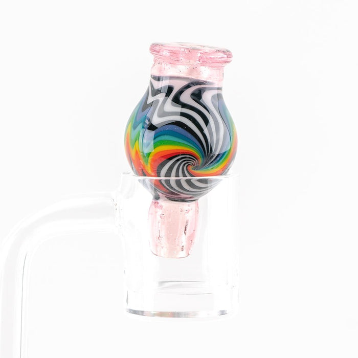 E.C. Glassworks PeeWee Rainbow Jailhouse Bubble Cap - Empire Smokes