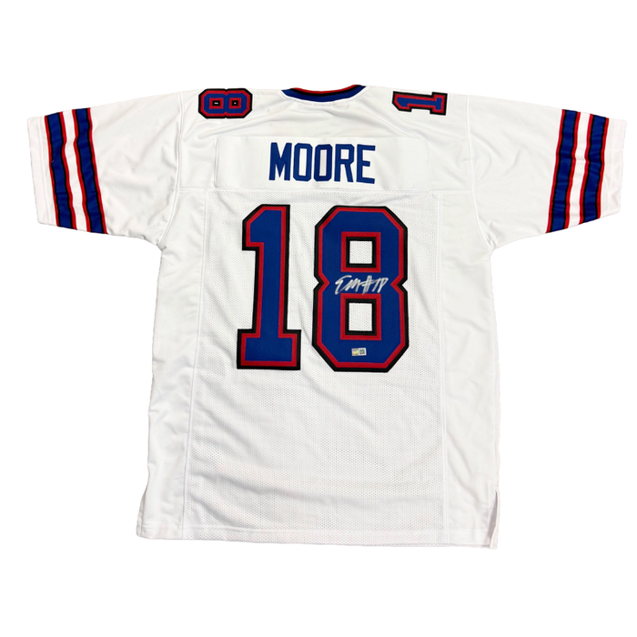 Elijah Moore Autographed Pro-Style White Football Jersey