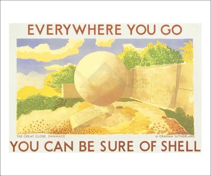 Everywhere You Go, The Great Globe Swanage, Graham Sutherland, 1932 - VINTAGEARTREPRINTS.COM