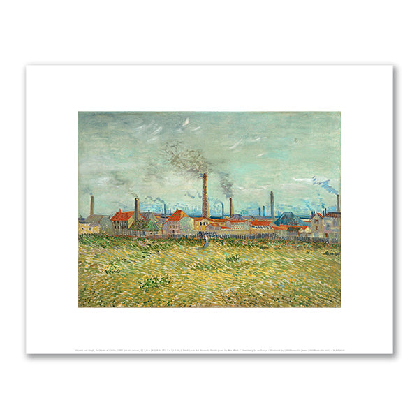 Vincent van Gogh, Factories at Clichy, 1887, Saint Louis Art Museum. Fine Art Prints in various sizes by Museums.Co