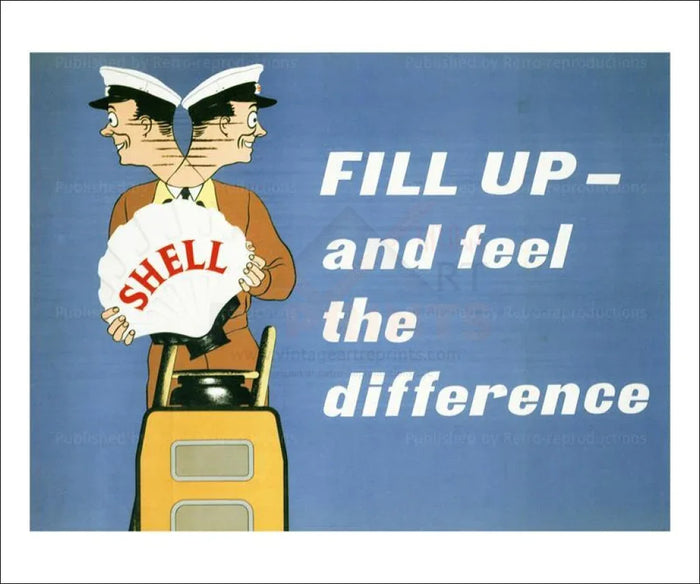 Feel The Difference, Shell Oil, 1952 - VINTAGEARTREPRINTS.COM
