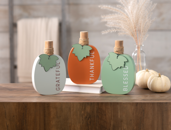 Grateful, Thankful, Blessed Pumpkin Sitabout