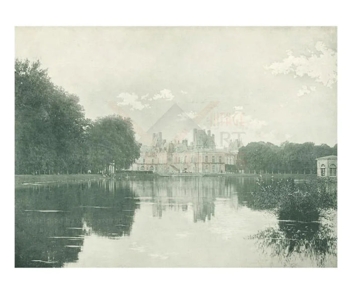 Gros Pavilion: Le Chateau de Fontainbleau - VINTAGEARTREPRINTS.COM