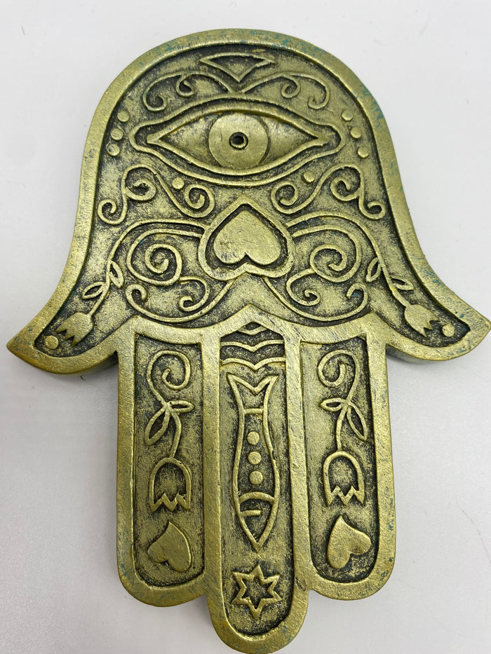Hamsa Gold Incense Holder