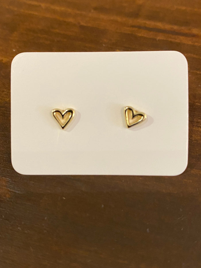 Heart Stud Earrings By La Lovely - La Lovely Vintage