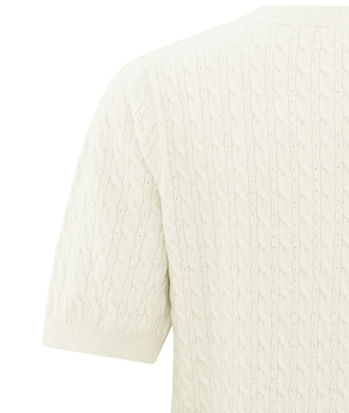 Knitted Short Sleeve Sweater (Yaya)