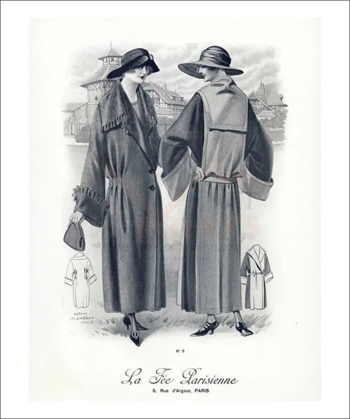 La Fee Parisienne Coats - VINTAGEARTREPRINTS.COM