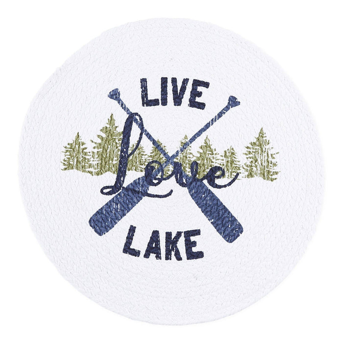 Lake Life Print Braided Placemat