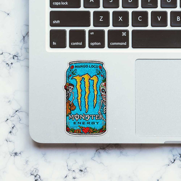 Mango Energy Can Glitter Sticker - Glitter Stickers | STICK IT UP