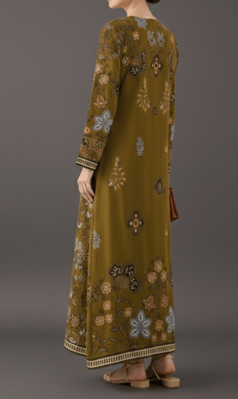 Mehr-e-Olive Bloom Kaftan