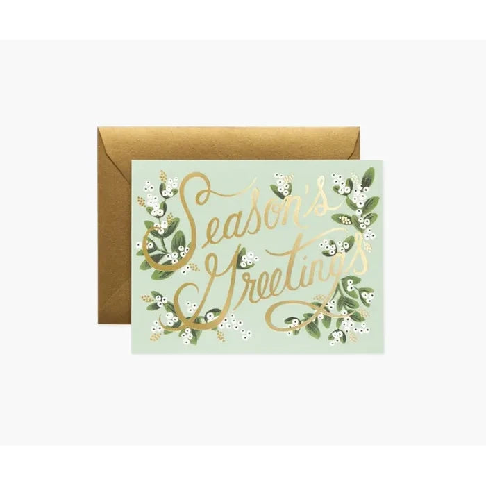 Mistletoe Season's Greetings Card