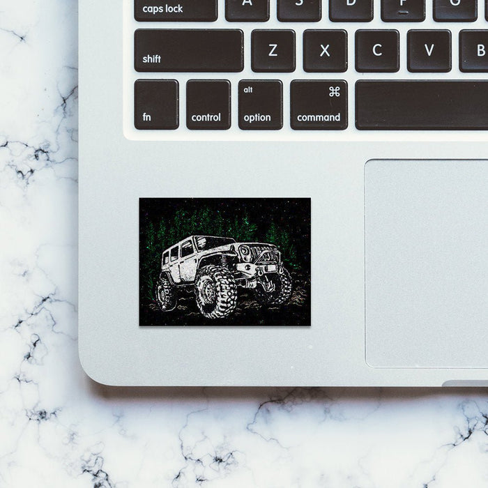 Monster Jeep Glitter Sticker - Glitter Stickers | STICK IT UP
