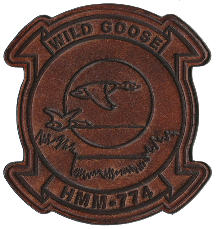 Officially Licensed HMM-774 Wild Goose Hand Painted Leather Patch