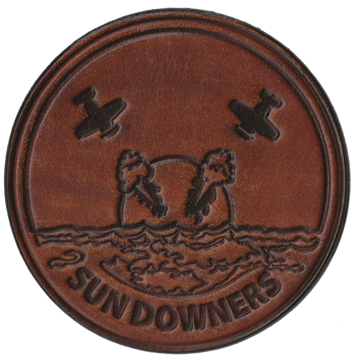 Officially Licensed US Navy VFC-111/VF-111 Sundowners Hand Painted Leather Patch