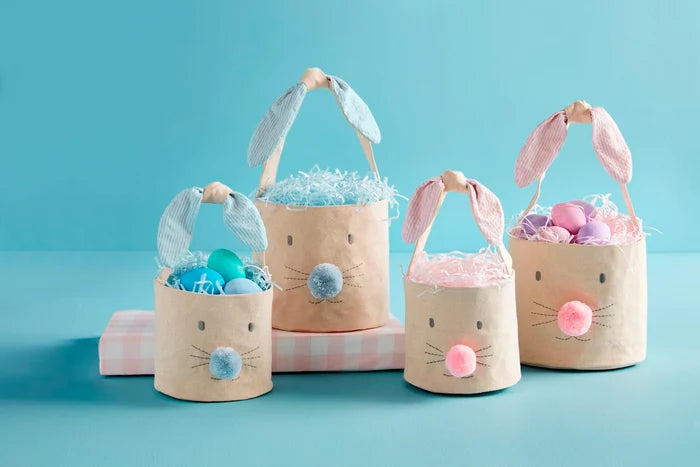 Pink Bunny Face easter Basket