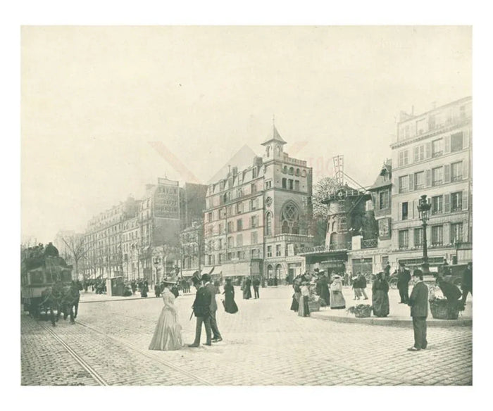 Place Blanche, Paris - VINTAGEARTREPRINTS.COM