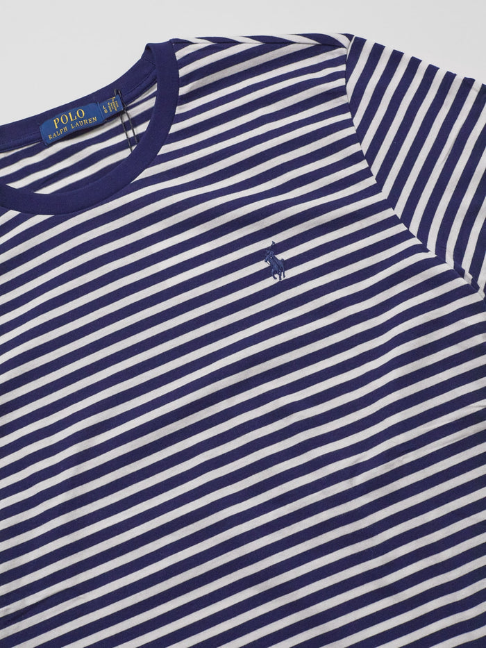 Polo Ralph Lauren Navy & White Striped Tee