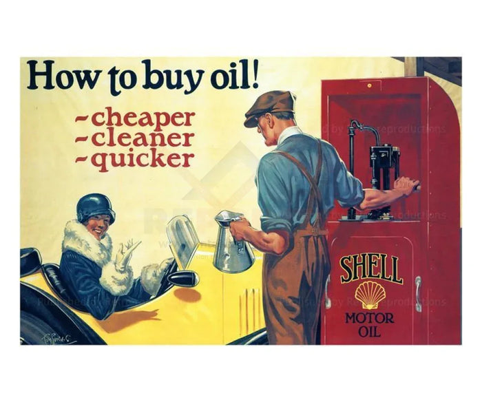 Quicker Oil, 1925 - VINTAGEARTREPRINTS.COM