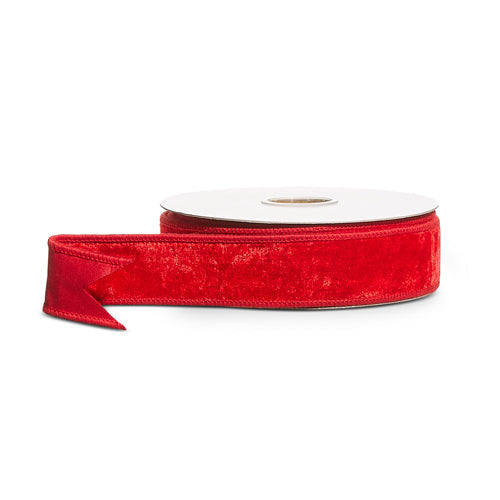 Red Velvet Wired Ribbon, 1.5" X 10YDS