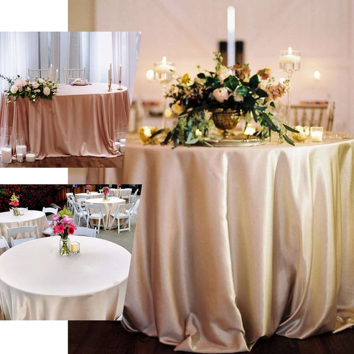 Elegant table settings with floral arrangements and candles for special events.