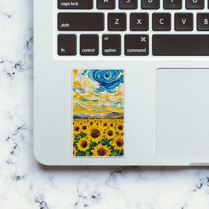 Sunflower Swirl Sky Glitter Sticker - Glitter Stickers | STICK IT UP