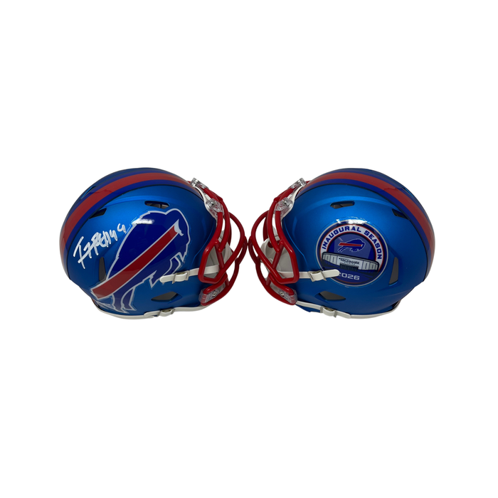 TJ Parker Signed TSE Exclusive Riddell Inaugural Buffalo Bills Blue Speed Mini Helmet