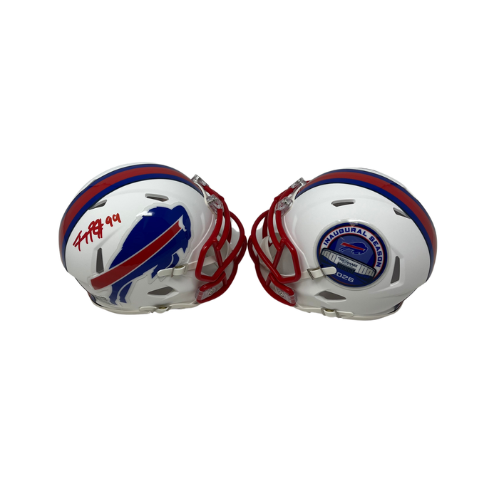 TJ Parker Signed TSE Exclusive Riddell Inaugural Buffalo Bills White Speed Mini Helmet