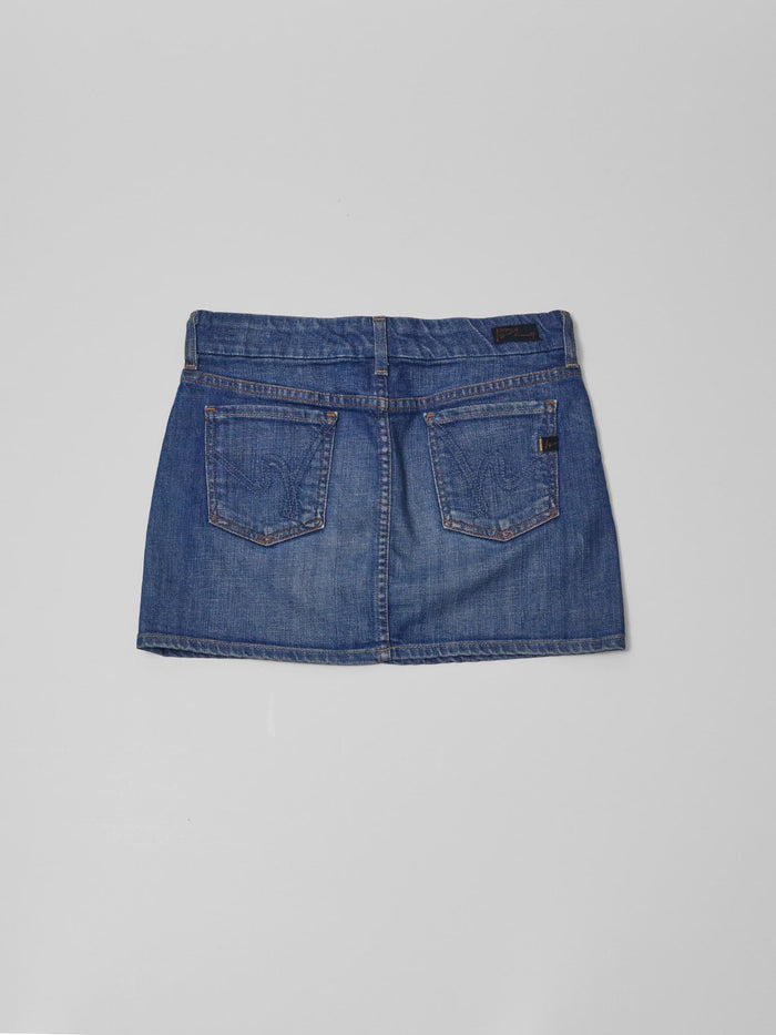 Vintage Citizens of Humanity Denim Mini Skirt