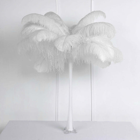 White feather palm tree decoration in studio isolation.