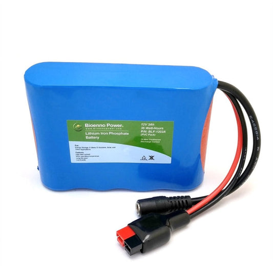 12V 3Ah LiFePO4 Battery - Bioenno Power BLF-1203AB