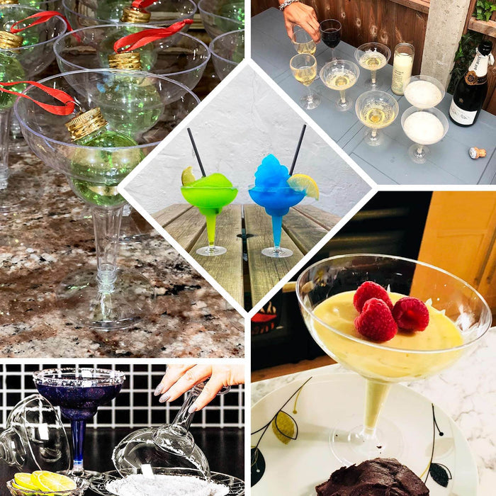 Assorted cocktails and drinks in stylish glassware.