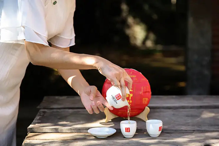 2021 Xiaguan Hong Yin (Red Mark) Cake 357g Puerh Raw Tea Sheng Cha - photo 4