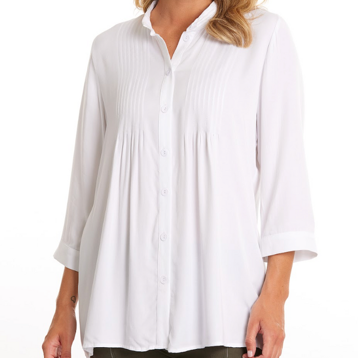 3/4 Sleeve Button Top (Sirocco)