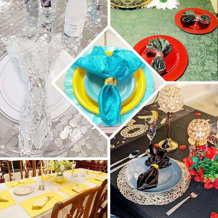 Elegant table setting ideas with decorative napkins and stylish tableware.