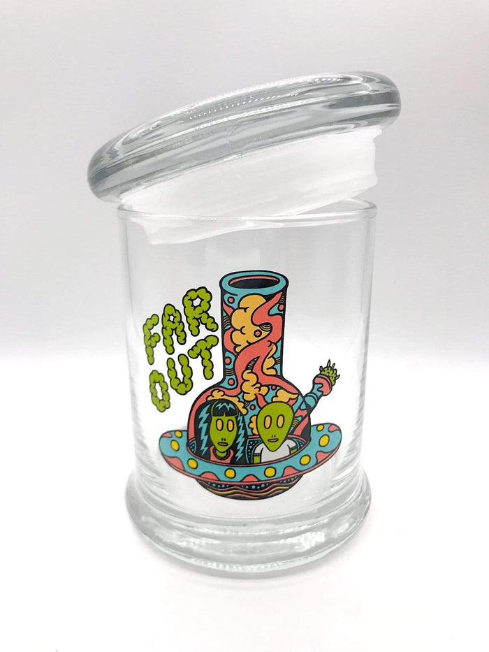 Smoke Station Accessories Far Out 420 Science Pop-Top KIller Acid Thick Airtight Jar - Medium