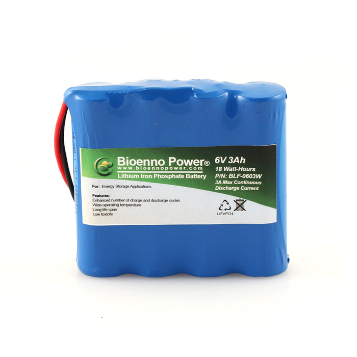 6V, 3Ah LFP Battery (PVC, BLF-0603W)