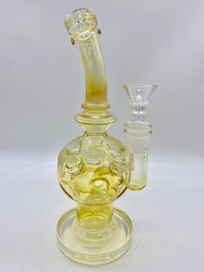 9" Gold Fumed Faberge Egg Water Pipe