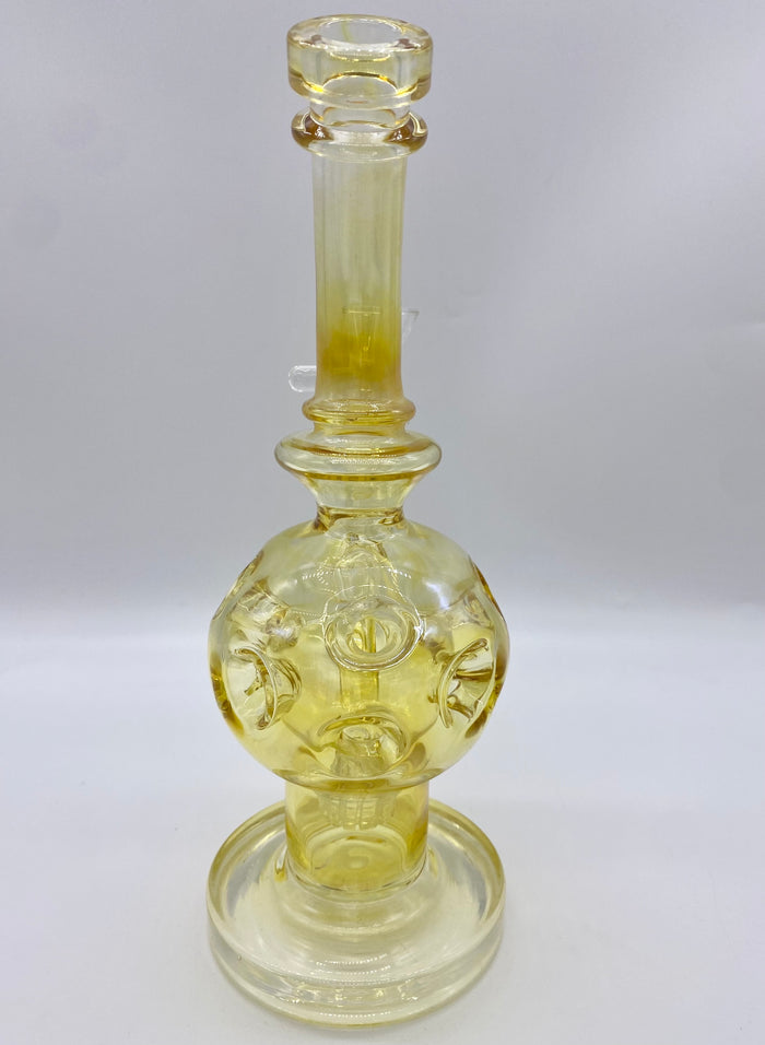 9" Gold Fumed Faberge Egg Water Pipe