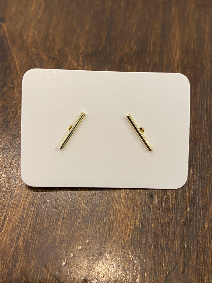 Bar Stud Earrings - La Lovely Vintage