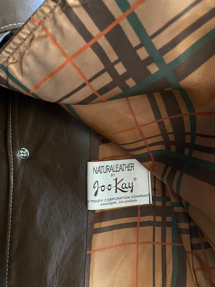 Vintage 1960/70’s Satin-Lined Leather Blazer Jacket