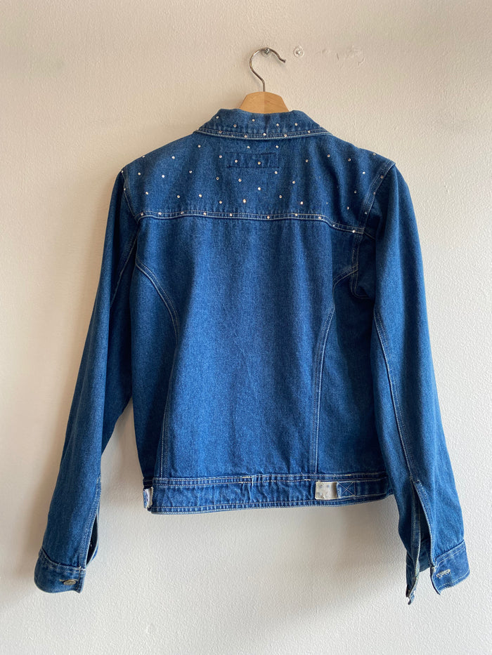 Vintage 90s rhinestone denim jacket - La Lovely Vintage
